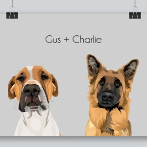 two pet portrait