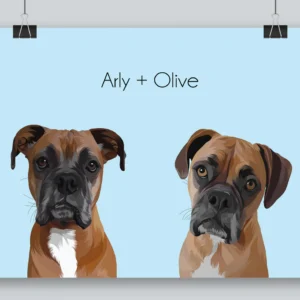 two pet portrait